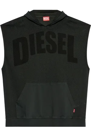 Diesel Herren, Sweatshirts & Hoodies, Schwarzk, SGröße: