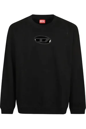 Diesel Herren, Sweatshirts & Hoodies, Schwarzk, SGröße: