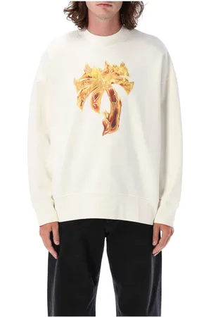 Palm Angels Herren, Sweatshirts & Hoodies, Weiß, LGröße: