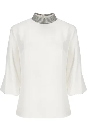 Brunello Cucinelli Damen, Oberteile, Weiß, LGröße: