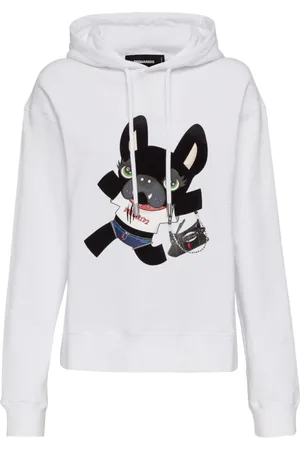 Dsquared2 Damen, Sweatshirts & Hoodies, Weiß, 2XSGröße:
