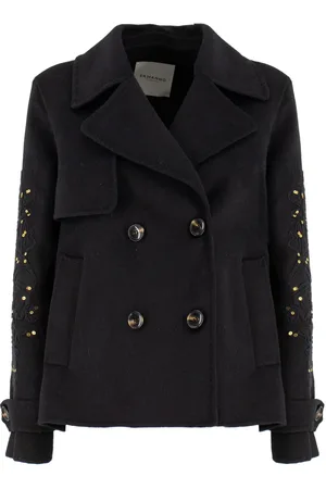 ERMANNO SCERVINO Damen, Mäntel, Schwarzk, SGröße: