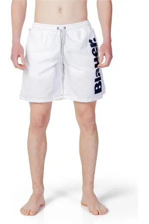 Blauer Herren, Bademode, Weiß, 2XLGröße: