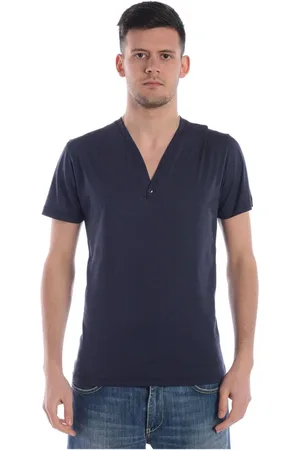 D.A. Daniele Alessandrini Herren, Oberteile, Blau, 2XLGröße: