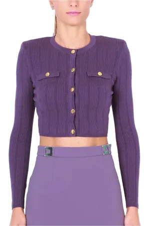 Elisabetta Franchi Damen, Strickwaren, Lila, MGröße: