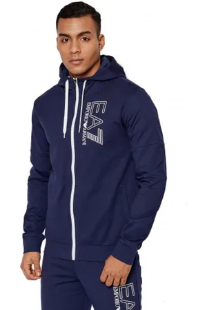 EA7 Herren, Sweatshirts & Hoodies, Blau, XSGröße: