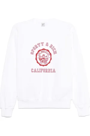 Sporty & Rich Damen, Sweatshirts & Hoodies, Weiß, LGröße: