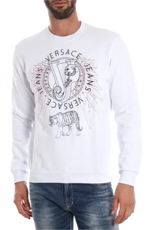 VERSACE Herren, Sweatshirts & Hoodies, Weiß, MGröße: