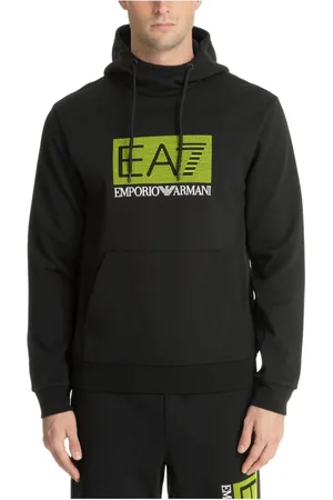 EA7 Herren, Sweatshirts & Hoodies, Schwarzk, MGröße: