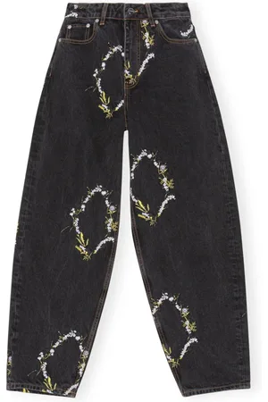 Ganni Damen, Jeans, Schwarzk, W28Größe:
