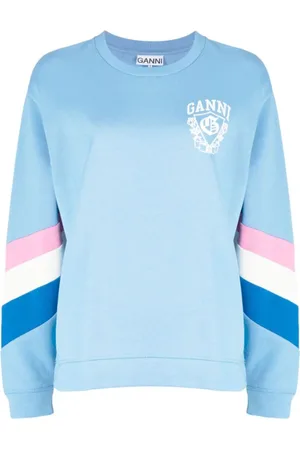 Ganni Damen, Sweatshirts & Hoodies, Blau, 2XS/XSGröße: