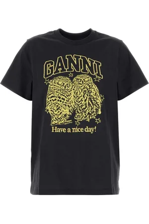 Ganni Damen, Oberteile, Schwarzk, SGröße: