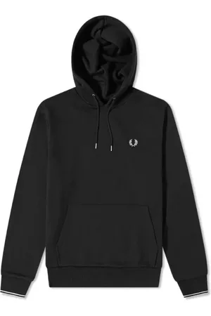 Fred Perry Herren, Sweatshirts & Hoodies, Schwarzk, MGröße: