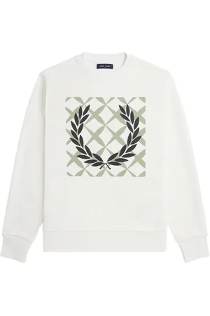 Fred Perry Herren, Sweatshirts & Hoodies, Weiß, 2XLGröße: