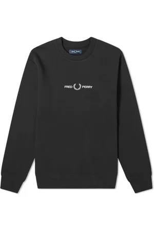 Fred Perry Herren, Sweatshirts & Hoodies, Schwarzk, XLGröße:
