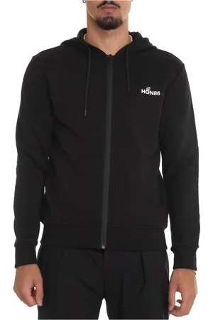 Hogan Herren, Sweatshirts & Hoodies, Schwarzk, LGröße:
