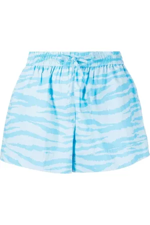 Ganni Damen, Shorts, Blau, LGröße: