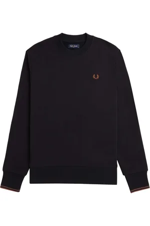 Fred Perry Herren, Sweatshirts & Hoodies, Schwarzk, MGröße: