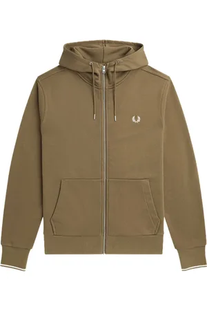 Fred Perry Herren, Sweatshirts & Hoodies, Grün, MGröße: