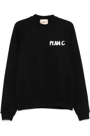 Plan C Herren, Sweatshirts & Hoodies, Schwarzk, LGröße: