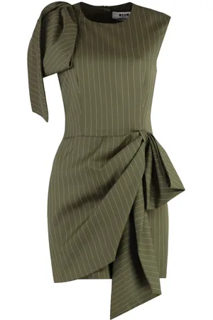 Msgm Damen, Kleider, Grün, 2XSGröße: