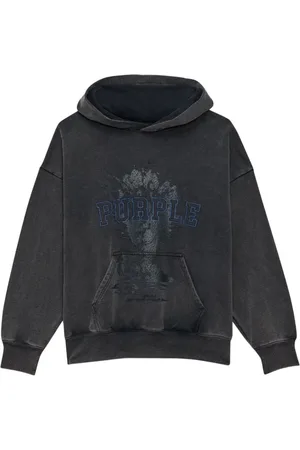 Purple Brand Herren, Sweatshirts & Hoodies, Schwarzk, MGröße: