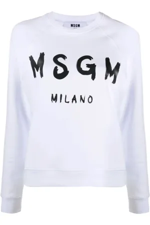 Msgm Damen, Sweatshirts & Hoodies, Weiß, MGröße: