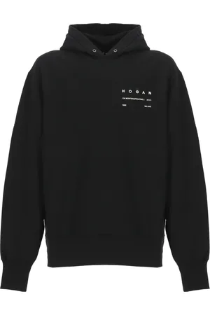 Hogan Herren, Sweatshirts & Hoodies, Schwarzk, MGröße: