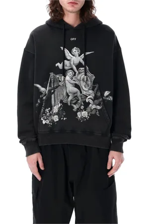 OFF-WHITE Herren, Sweatshirts & Hoodies, Schwarzk, LGröße: