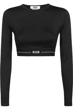 Msgm Damen, Oberteile, Schwarzk, LGröße:
