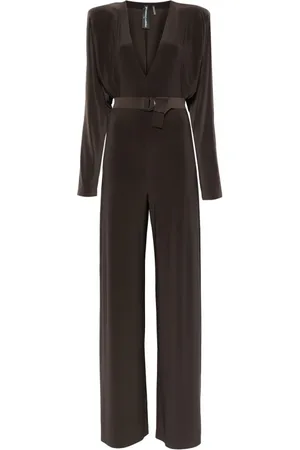 Norma Kamali Damen, Jumpsuits & Playsuits, Braun, SGröße: