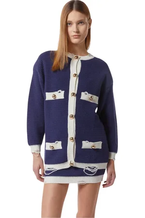 Silvian Heach Damen, Strickwaren, Blau, LGröße: