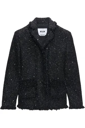 Msgm Damen, Jacken, Schwarzk, XSGröße: