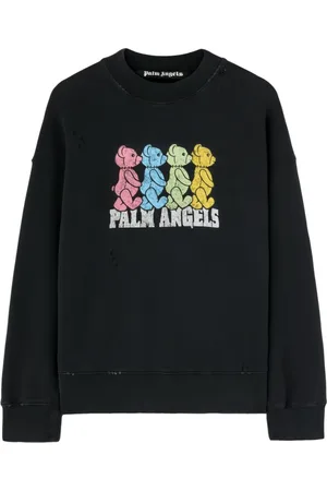 Palm Angels Herren, Sweatshirts & Hoodies, Schwarzk, MGröße: