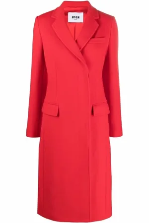Msgm Damen, Mäntel, Rot, SGröße: