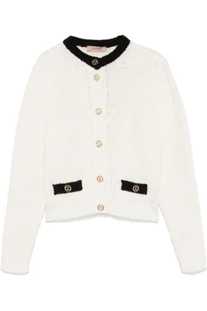 Twin-Set Damen, Strickwaren, Weiß, MGröße: