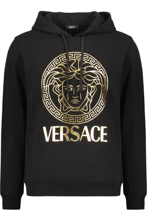 VERSACE Herren, Sweatshirts & Hoodies, Schwarzk, LGröße: