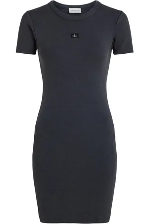 Calvin Klein Damen, Kleider, Schwarzk, LGröße: