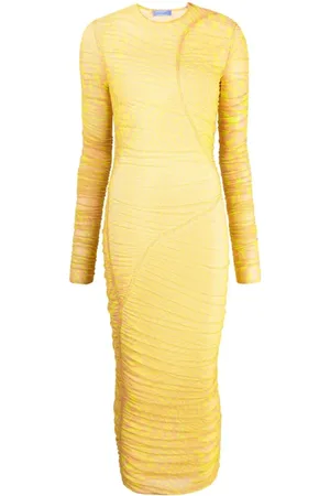MUGLER Damen, Kleider, Gelb, XSGröße: