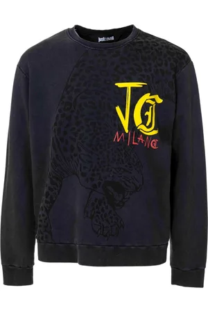 Roberto Cavalli Herren, Sweatshirts & Hoodies, Schwarzk, MGröße: