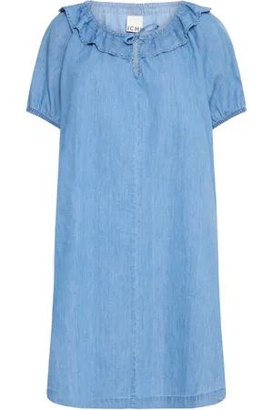 Ichi Damen, Kleider, Blau, 2XLGröße: