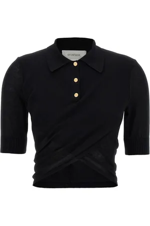 Sportmax Damen, Oberteile, Schwarzk, SGröße: