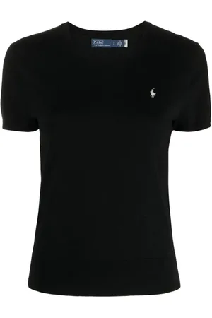 Ralph Lauren Damen, Oberteile, Schwarzk, LGröße: