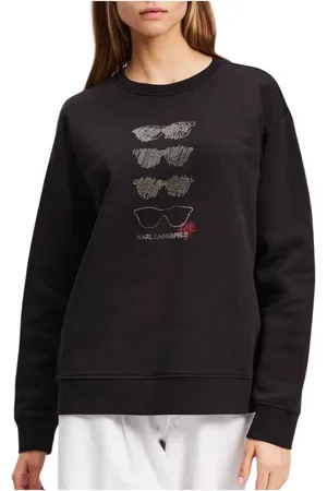 Karl Lagerfeld Damen, Sweatshirts & Hoodies, Schwarzk, SGröße:
