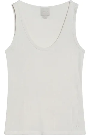 Calvin Klein Damen, Oberteile, Weiß, SGröße: