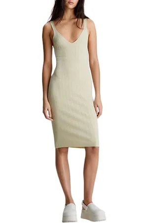 Calvin Klein Damen, Kleider, Grün, MGröße: