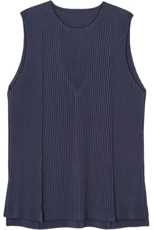 Issey Miyake Herren, Oberteile, Blau, LGröße: