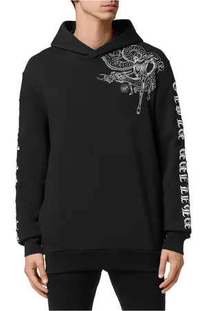 Philipp Plein Herren, Sweatshirts & Hoodies, Schwarzk, LGröße: