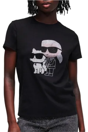 Karl Lagerfeld Damen, Oberteile, Schwarzk, SGröße: