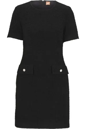 HUGO BOSS Damen, Kleider, Schwarzk, XLGröße: